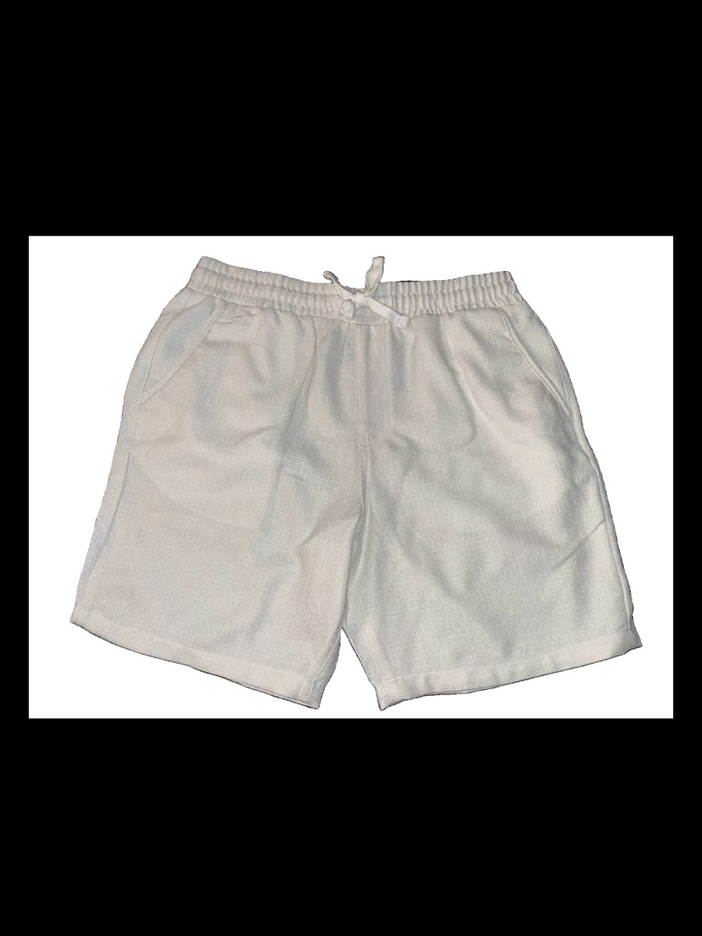 Malibu Beach Club by Drill Clothing Mens Large Ivory Textured Drawstring Loun